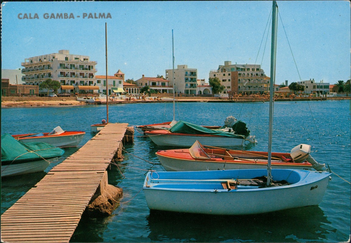 vergrößern: Bildseite historische Ansichtskarte von 1980: CALA GAMBA PALMA:: Palma ( de Mallorca)