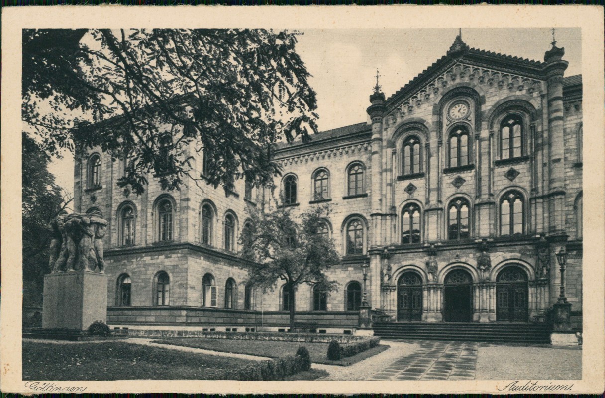 zoom: Image side vintage Postcard from 1928: Auditorium:: Göttingen