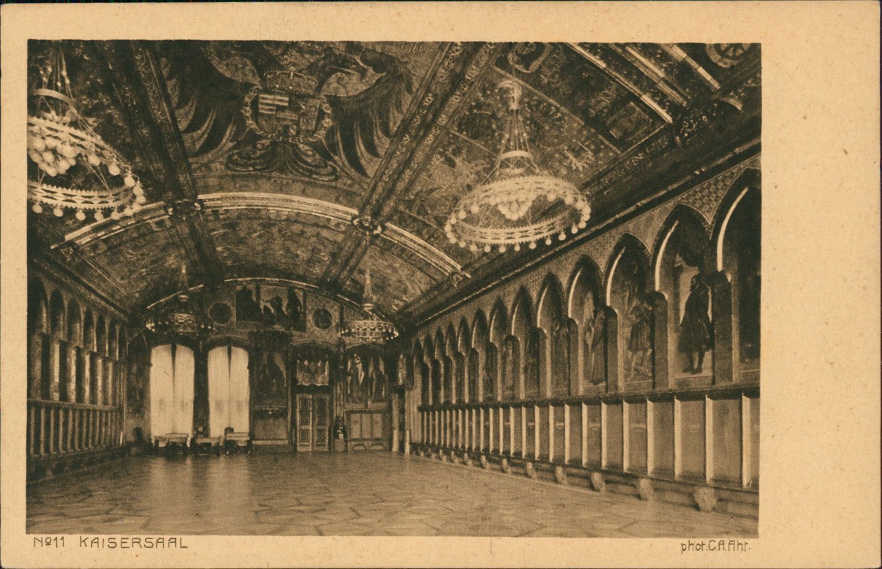 vergrößern: Bildseite historische Ansichtskarte von 1922: Römer - Kaisersaal:: Frankfurt am Main