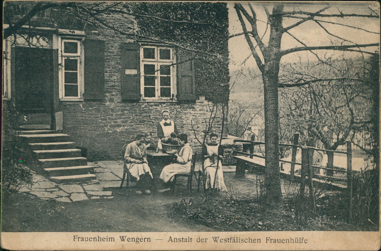 vergrößern: Bildseite historische Ansichtskarte von 1916: Frauenheim Frauen Anstalt:: Wengern-Wetter (Ruhr)