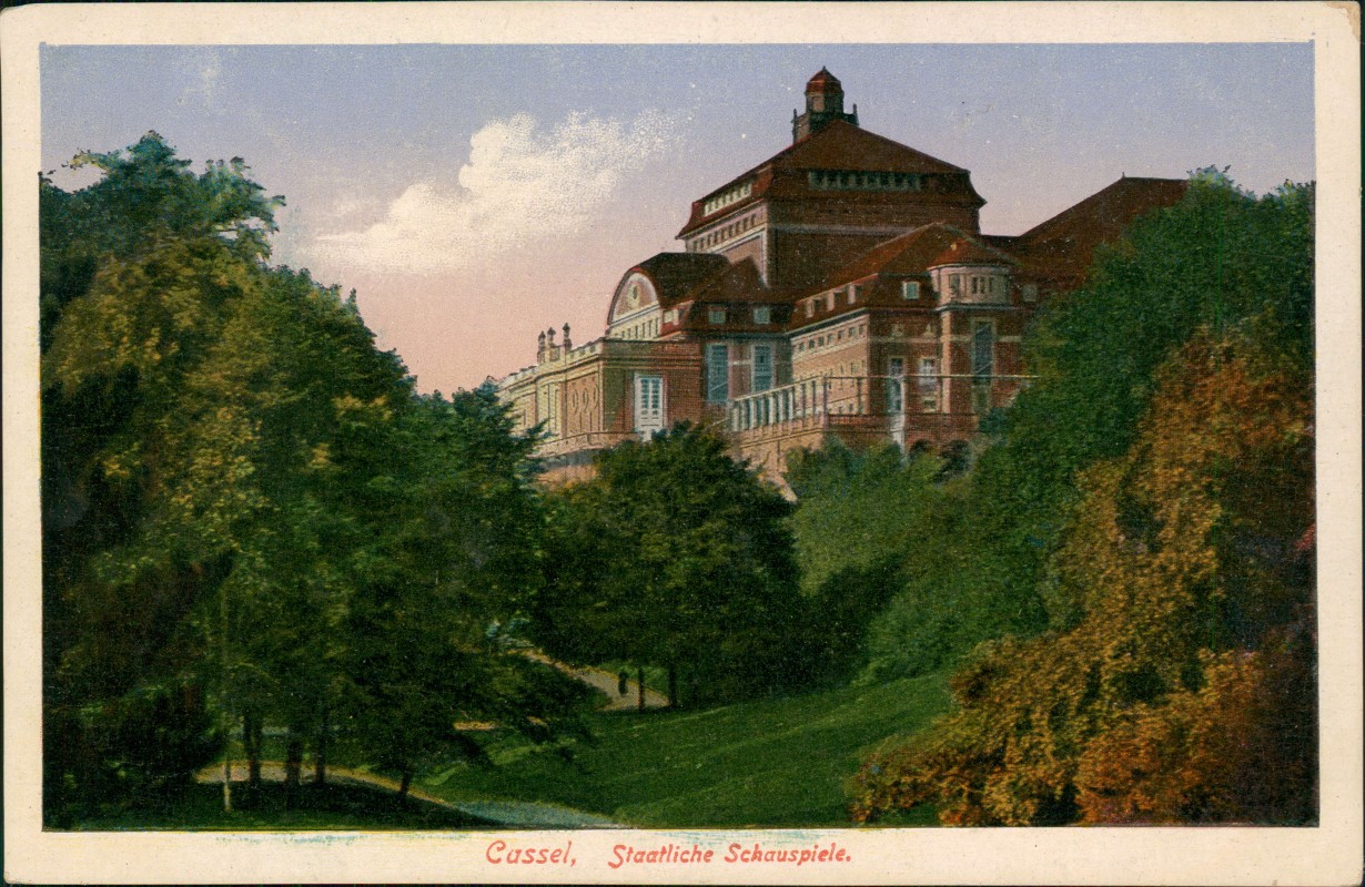 zoom: Image side vintage Postcard from 1922: Staatliche Schauspiele.:: Kassel