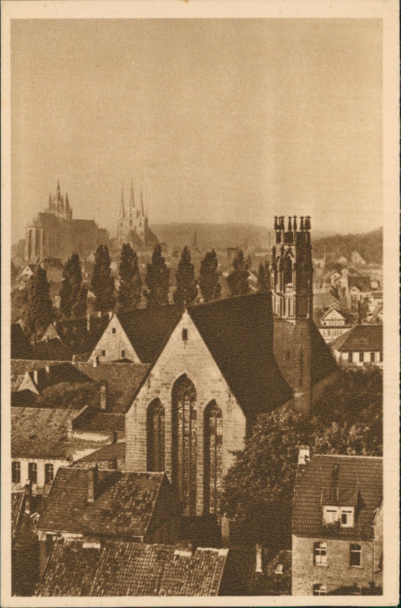 zoom: Image side vintage Postcard from 1935: Augustinerkloster Blick über die Stadt:: Erfurt