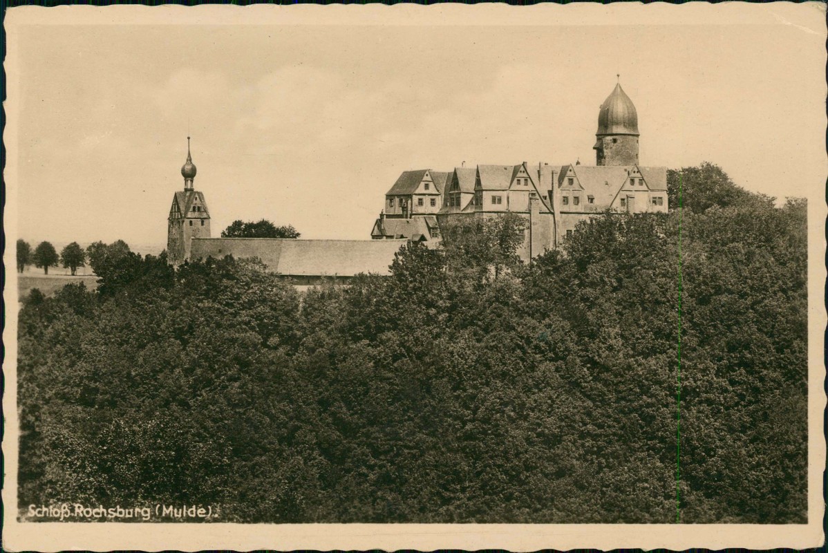 zoom: Image side vintage Postcard from 1940: Schloß Rochsburg (Mulde):: Rochsburg-Lunzenau