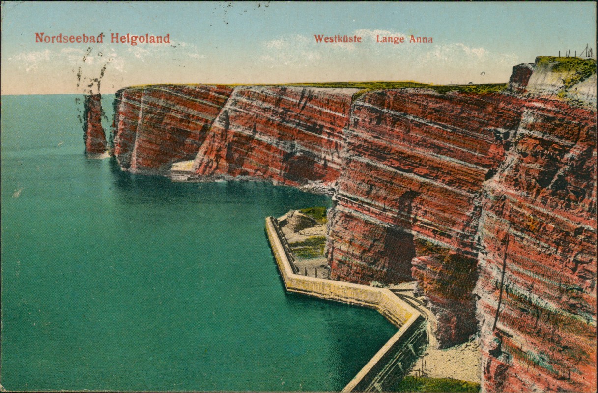 zoom: Image side vintage Postcard from 1926: Westküste Lange Anna:: Heligoland