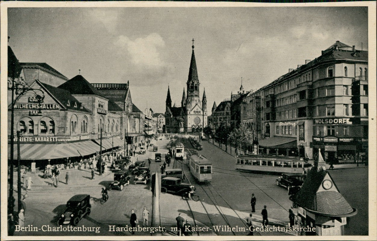 zoom: Image side vintage Postcard from 1940: Hardenbergstrasse VARIETE KABARETT:: Charlottenburg-Berlin