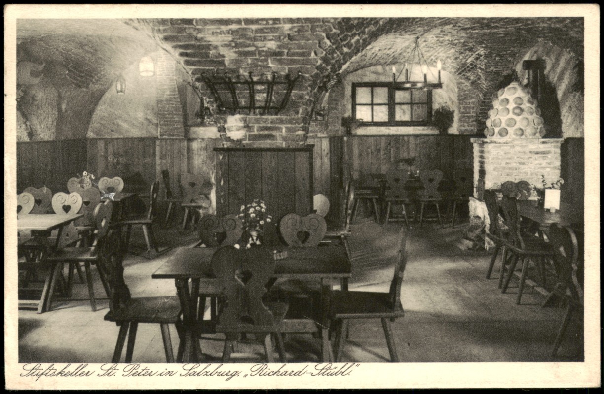 vergrößern: Bildseite historische Ansichtskarte von 1929: Richard Stübl Peterkeller:: Salzburg