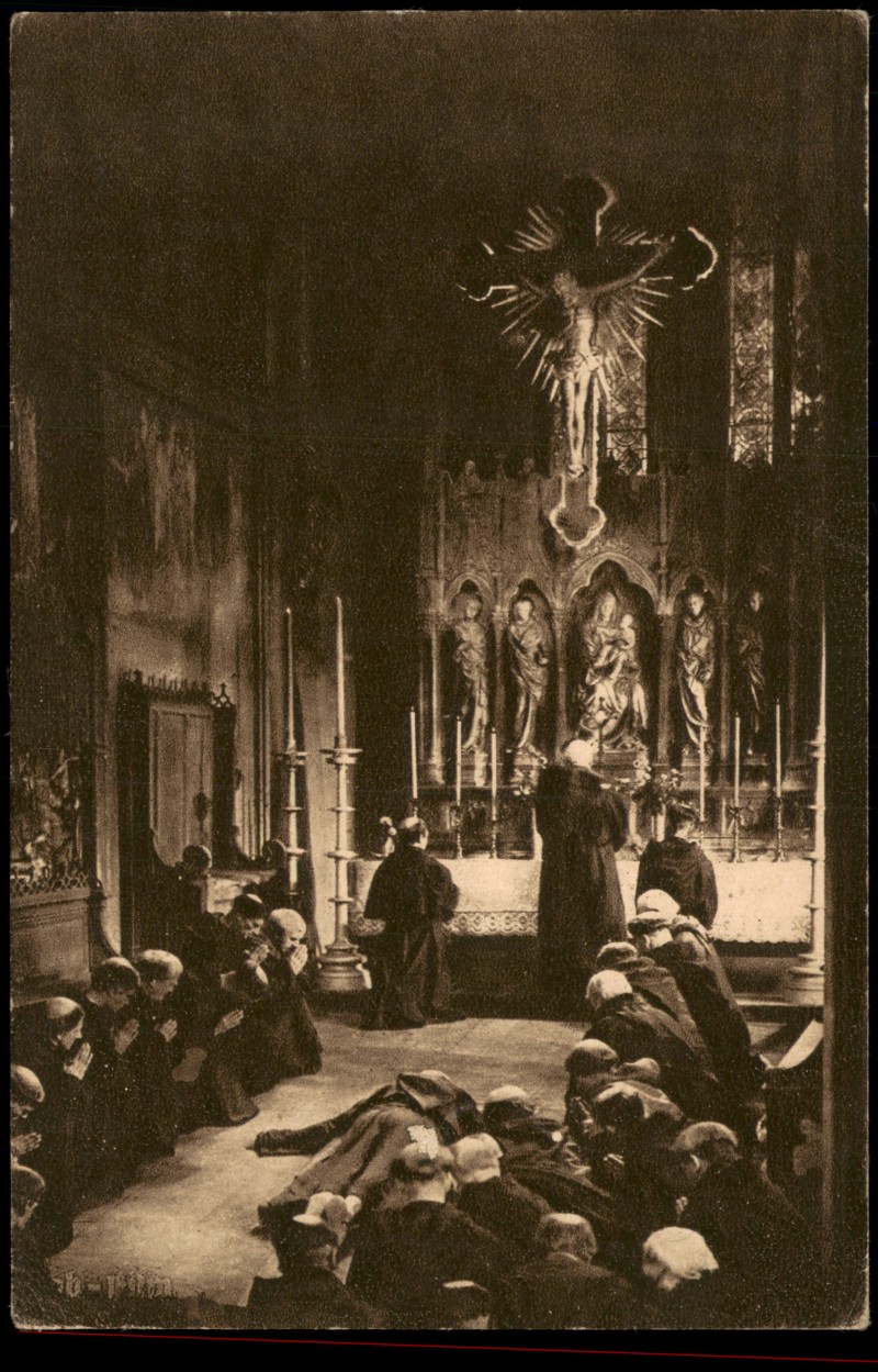 zoom: Image side vintage Postcard from 1920: Szene aus Lutherfilm Hans Kyser Luthers Aufnahmein den Augustiner-Orden::