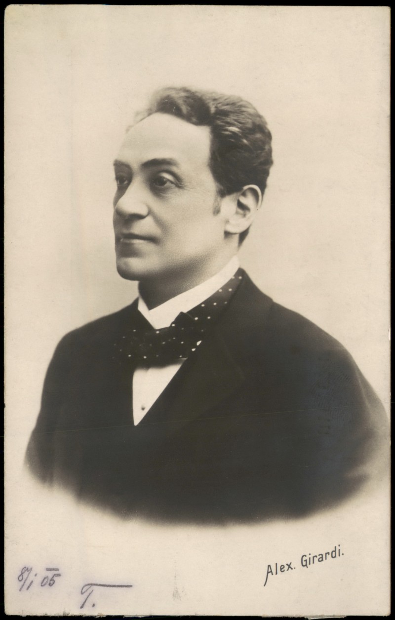 zoom: Image side vintage Postcard from 1905: Frühe Fotokunst Männer Porträtfoto Alex Girardi::