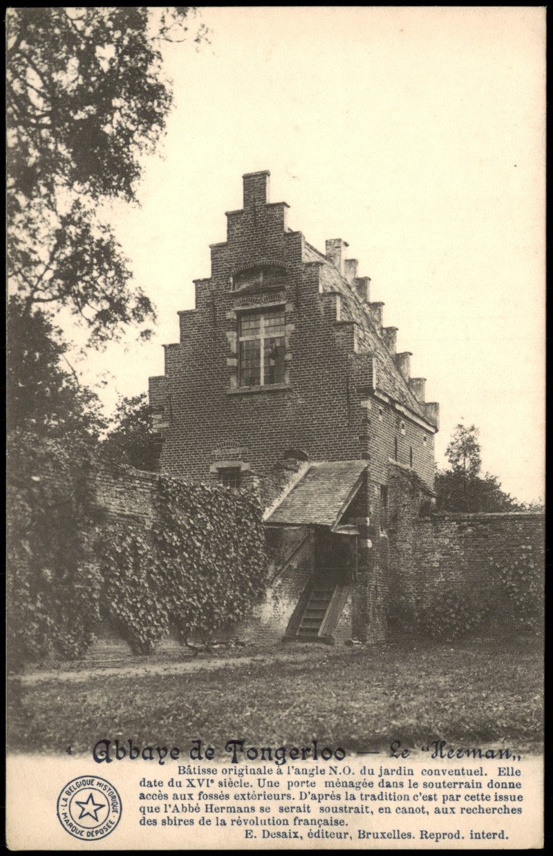 vergrößern: Bildseite historische Ansichtskarte von 1910: Abbaye de Tongerloo Le Herman:: Belgien