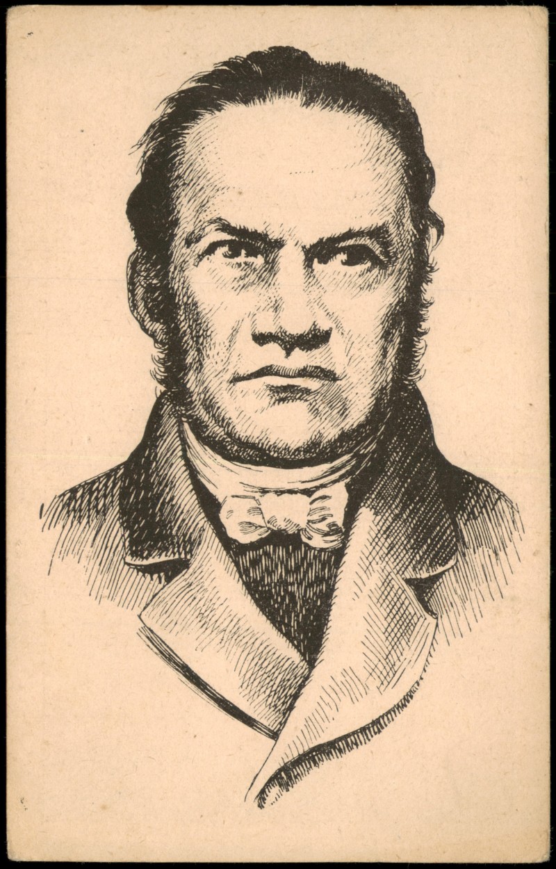 vergrößern: Bildseite historische Ansichtskarte von 1920: Künstlerkarte PAVEL ŠAFAŘÍK Dle perokresby St. Kulhánka NAŠI BOHATÝŘI::