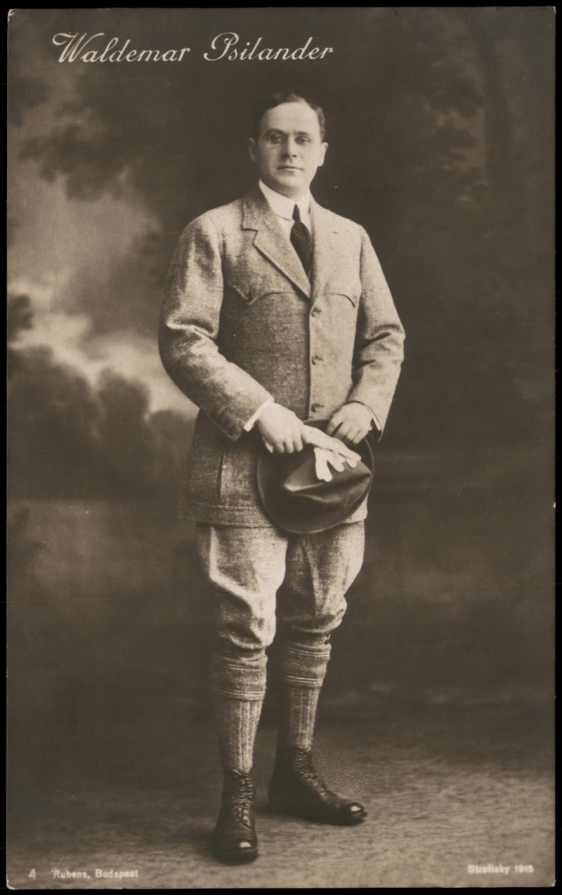 zoom: Image side vintage Postcard from 1915: Waldemar Psilander Film Theater Schauspieler::