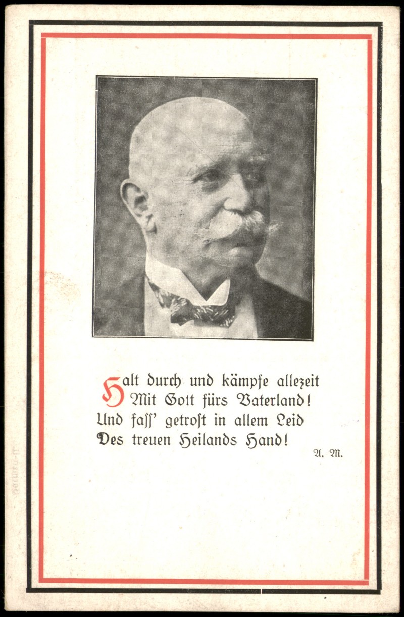 vergrößern: Bildseite historische Ansichtskarte von 1910: Patriotika Kaiserreich Personen-Porträt Westdt. Jünglingsbund Barmen::