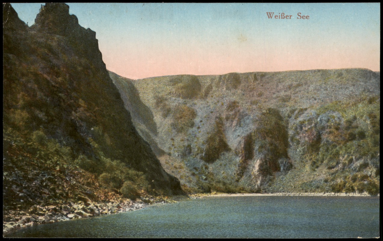 vergrößern: Bildseite historische Ansichtskarte von 1917: Feldpostkarte 1. WK Westfront Frankreich Partie Weißer See::