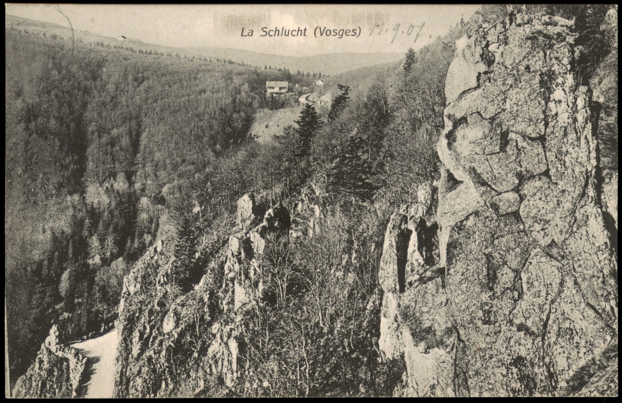 zoom: Image side vintage Postcard from 1910: Hochvogesen Gebirge La Schlucht (Vosges):: .Frankreich