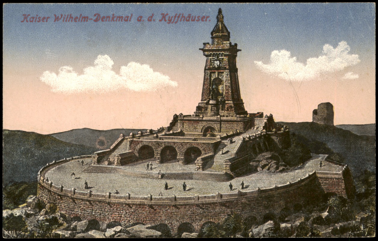 zoom: Image side vintage Postcard from 1910: Kaiser Wilhelm-Denkmal a. d. Kyffhäuser:: Kelbra (Kyffhäuser)