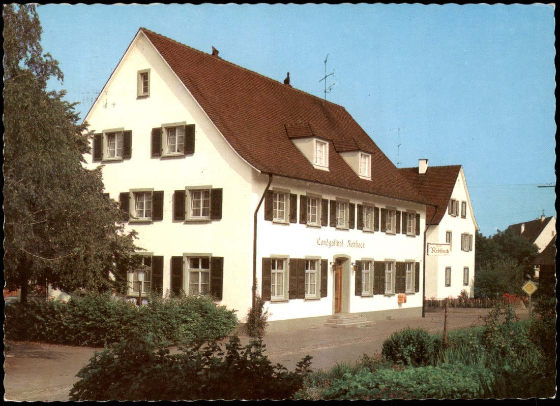 zoom: Image side vintage Postcard from 1967: Landgasthof Rebstock:: Haltingen