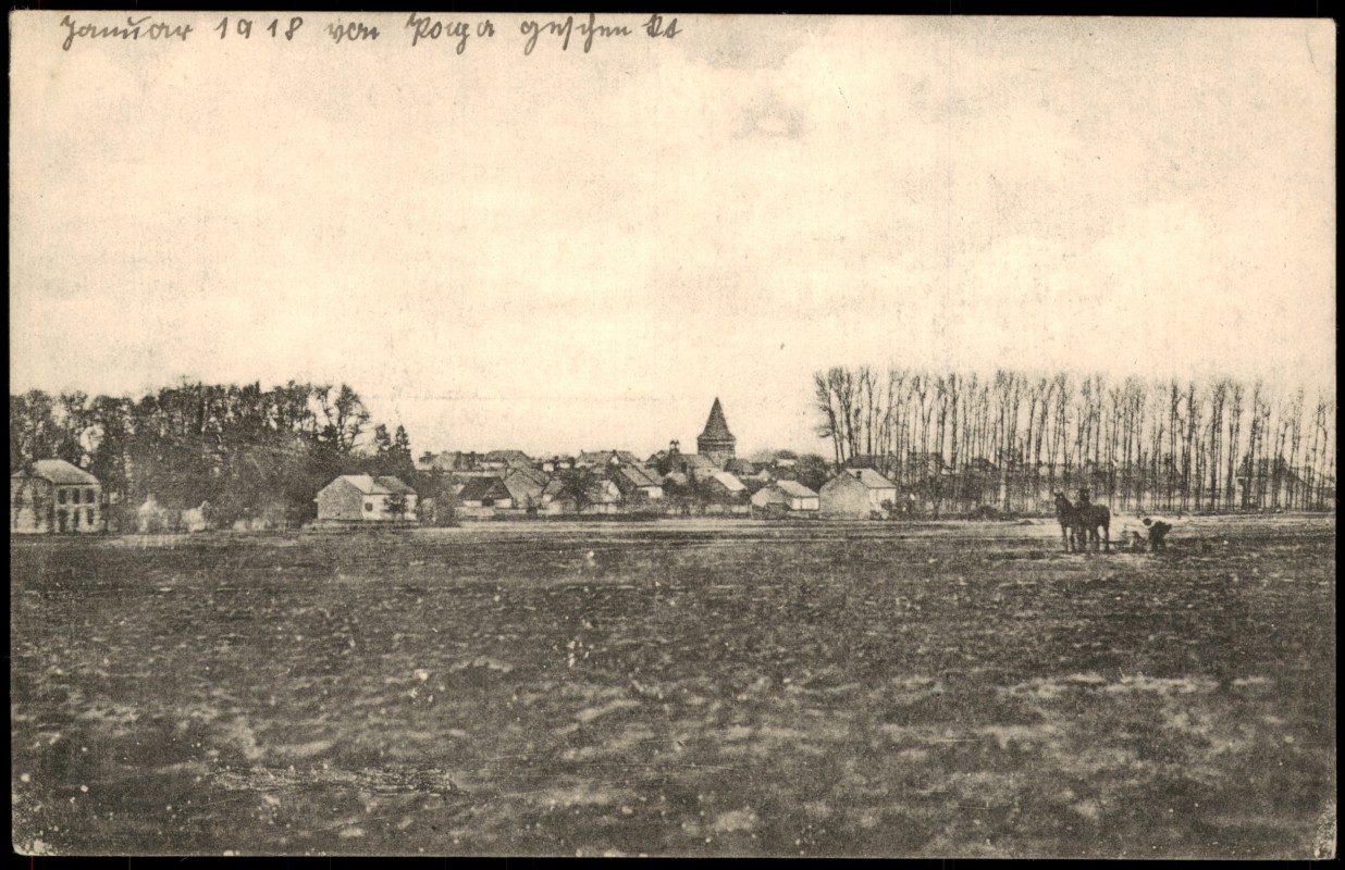 vergrößern: Bildseite historische Ansichtskarte von 1918: Ortsansicht zur Zeit des 1. Weltkrieges:: Marchais