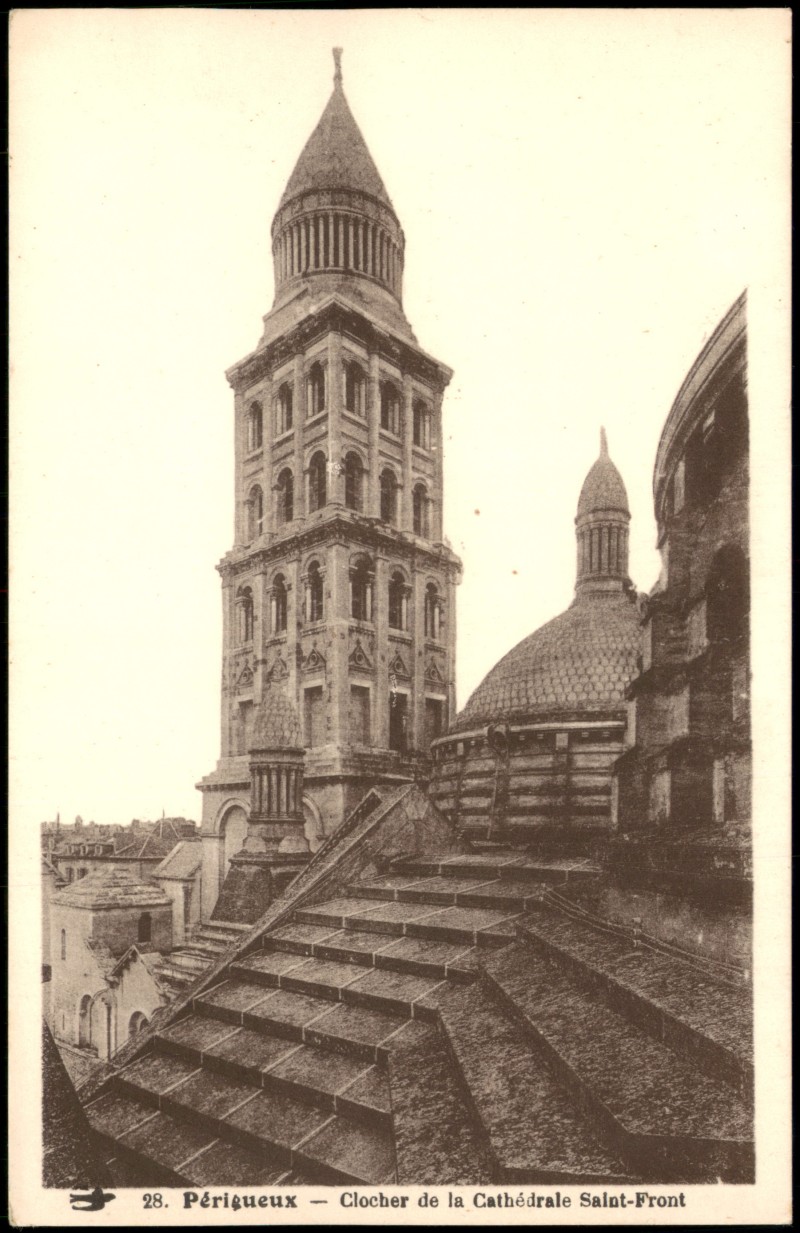 vergrößern: Bildseite historische Ansichtskarte von 1910: Clocher de la Cathédrale Saint-Front:: Périgueux