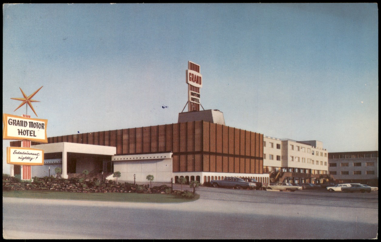 vergrößern: Bildseite historische Ansichtskarte von 1979: GRAND MOTOR HOTEL Cote de Liesse Road:: Montreal