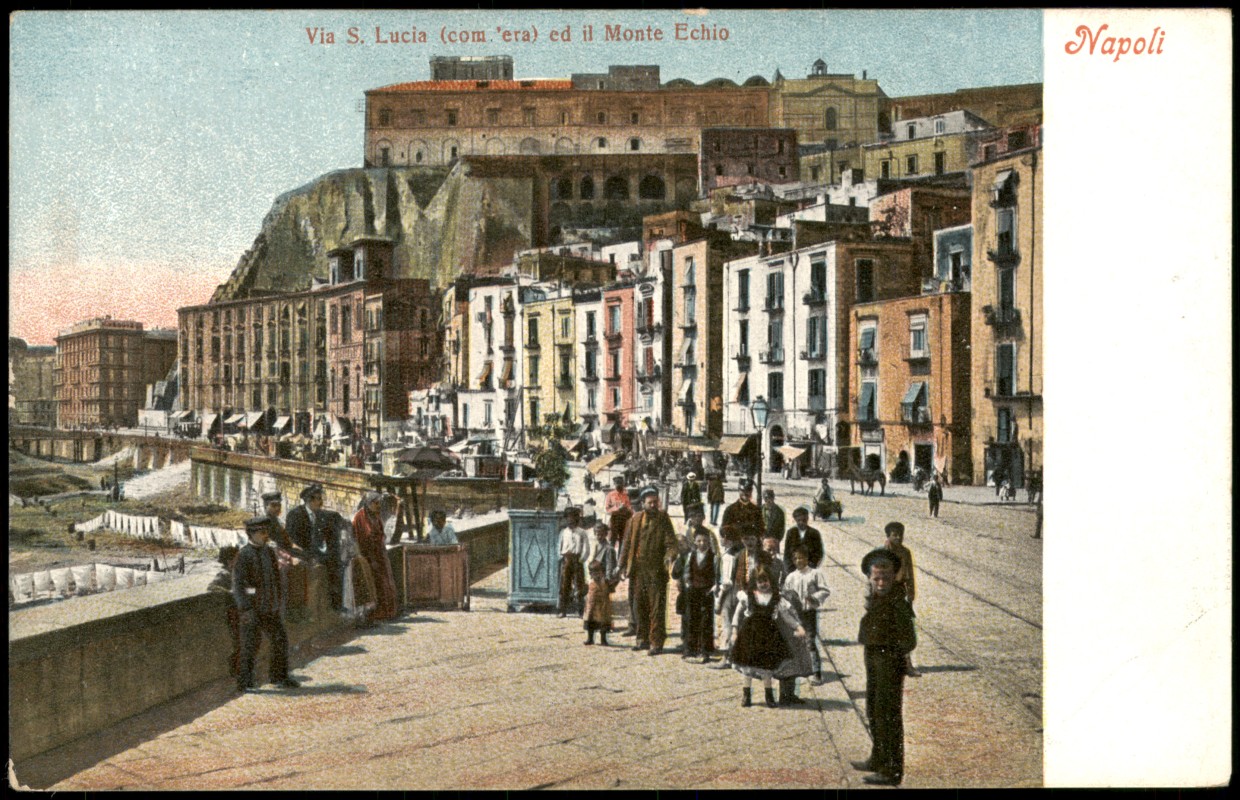 zoom: Image side vintage Postcard from 1911: Via S. Lucia (com.