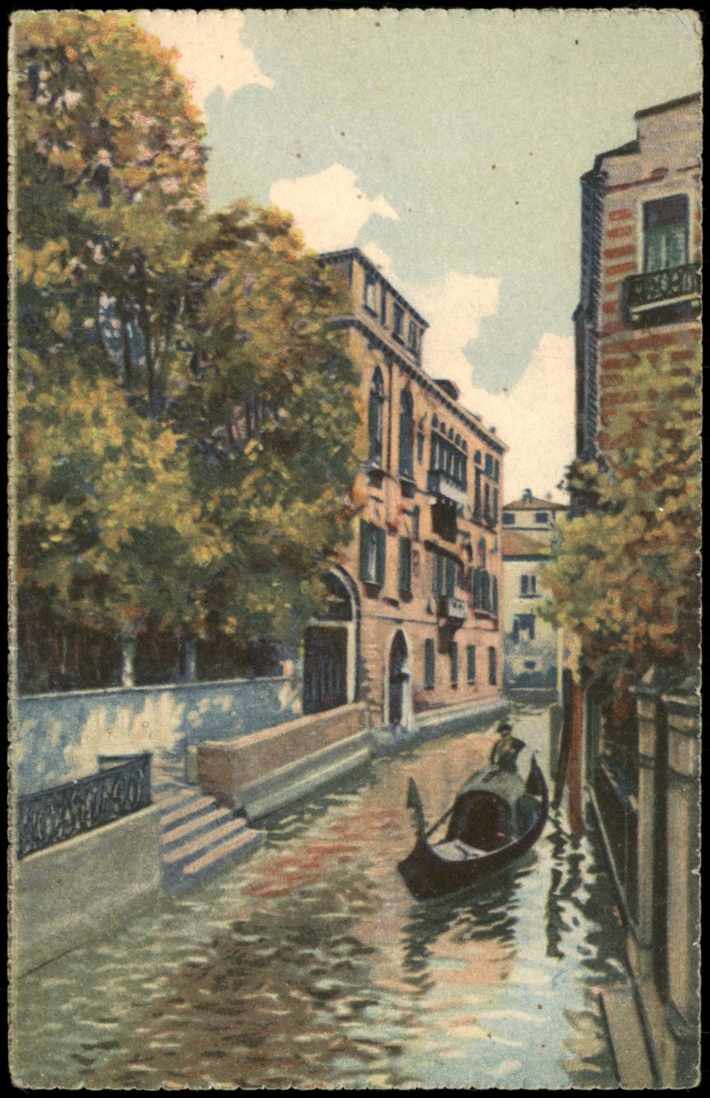 zoom: Image side vintage Postcard from 1952: 9. Rio di 5. Marina. Venice Künstlerkarte:: Venice