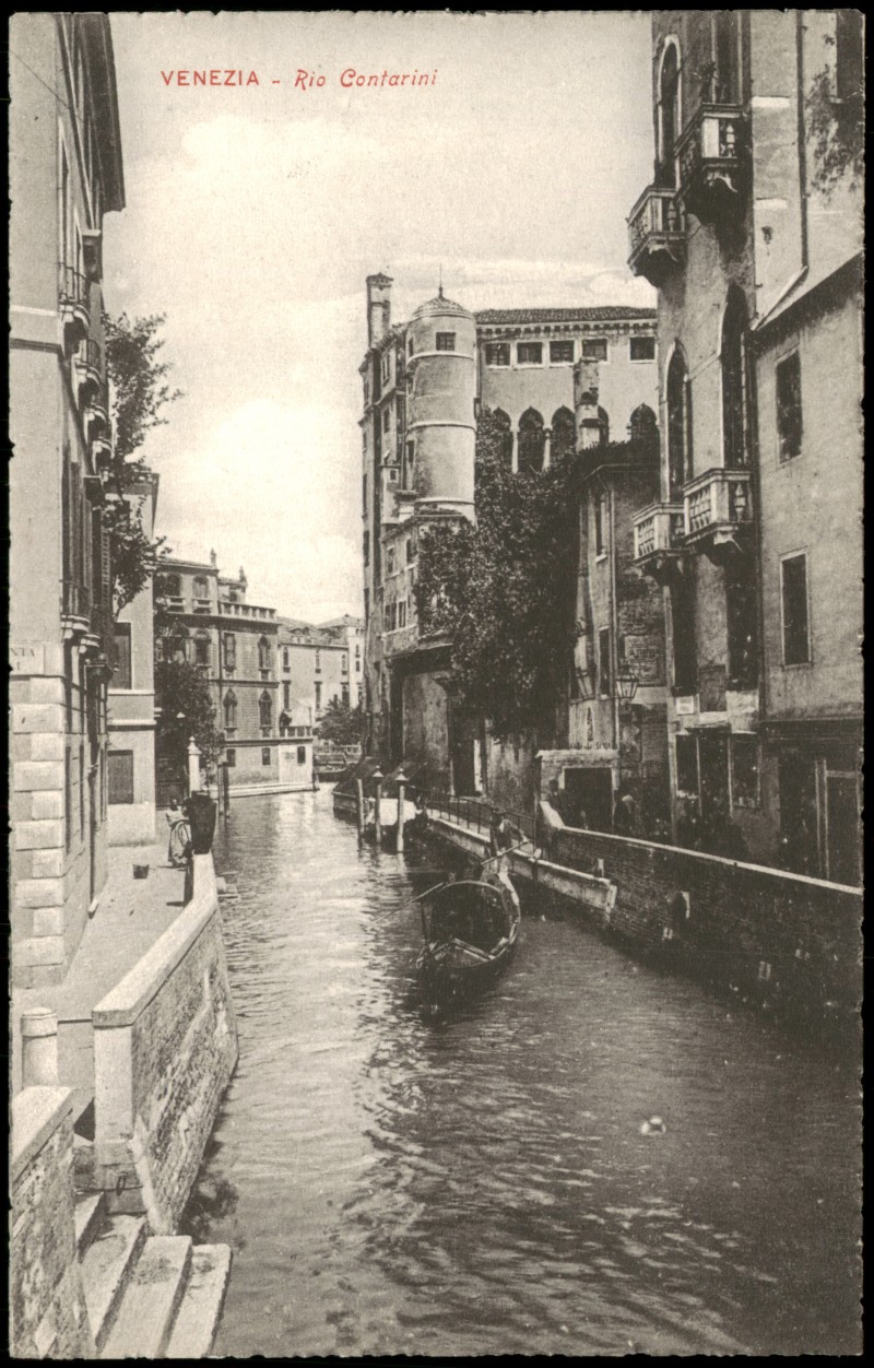 vergrößern: Bildseite historische Ansichtskarte von 1922: Rio Contarini:: Venedig