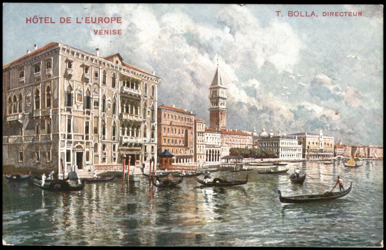 vergrößern: Bildseite historische Ansichtskarte von 1912: HOTEL DE L