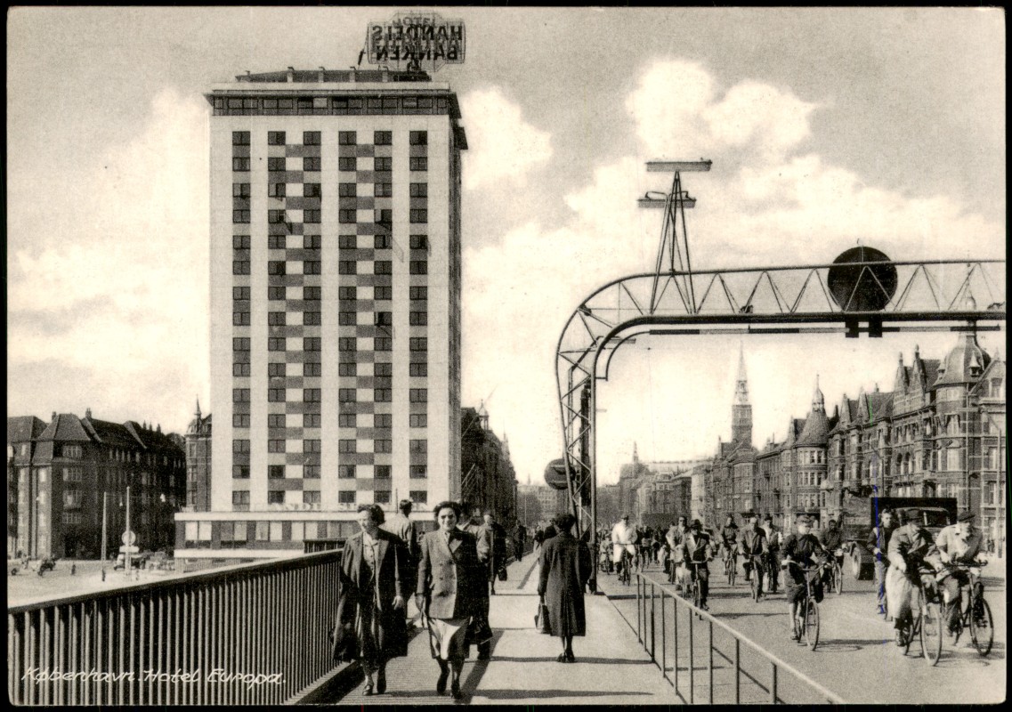 zoom: Image side vintage Postcard from 1962: Hotel Europa:: Copenhagen