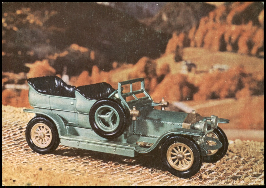 zoom: Image side vintage Postcard from 1974: KFZ Autos Oldtimer Rolls-Royce Silver Ghost anno 1907 DDR-Karte::