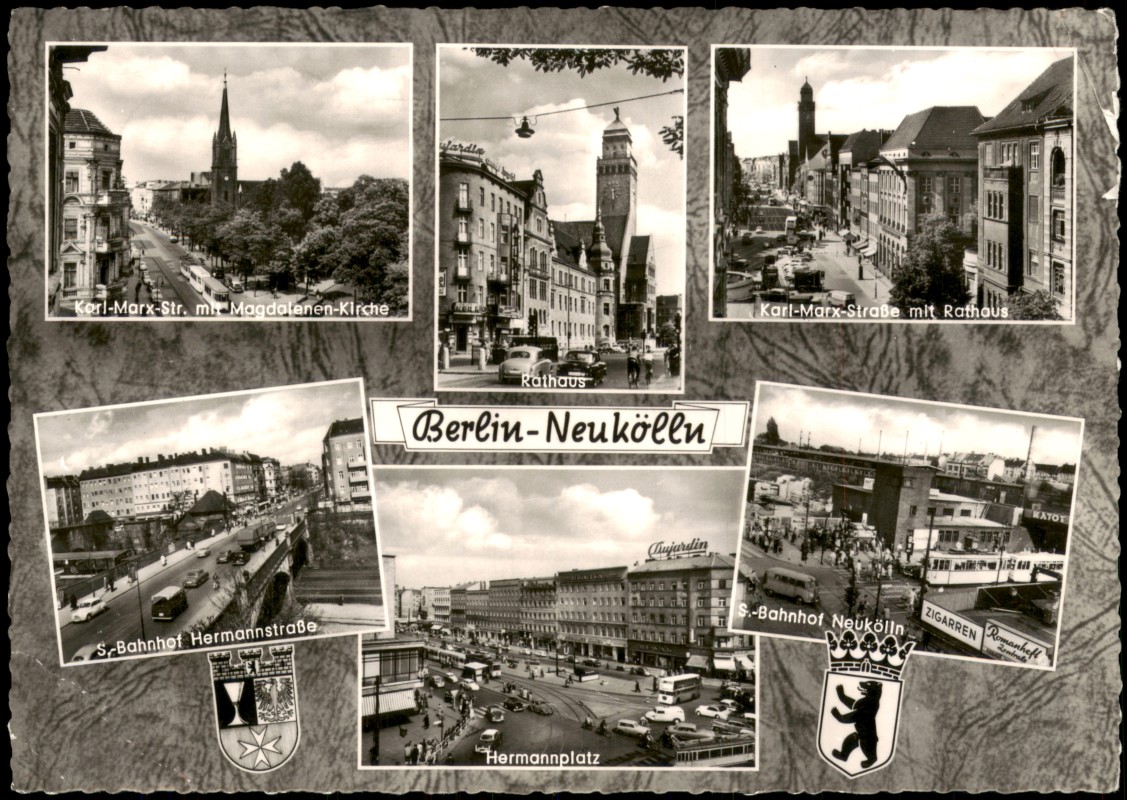 zoom: Image side vintage Postcard from 1967: Mehrbildansicht Berlin-Neukölln:: Rixdorf-Berlin