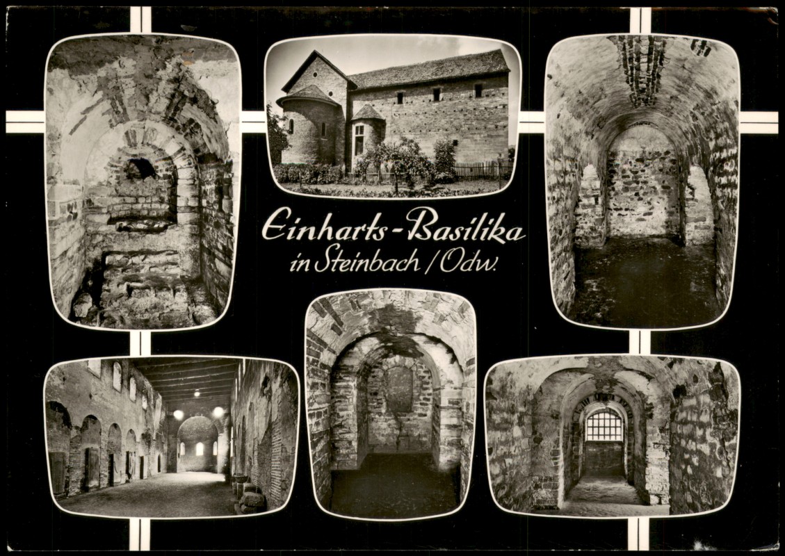 vergrößern: Bildseite historische Ansichtskarte von 1969: Einharts-Basilika:: Michelstadt