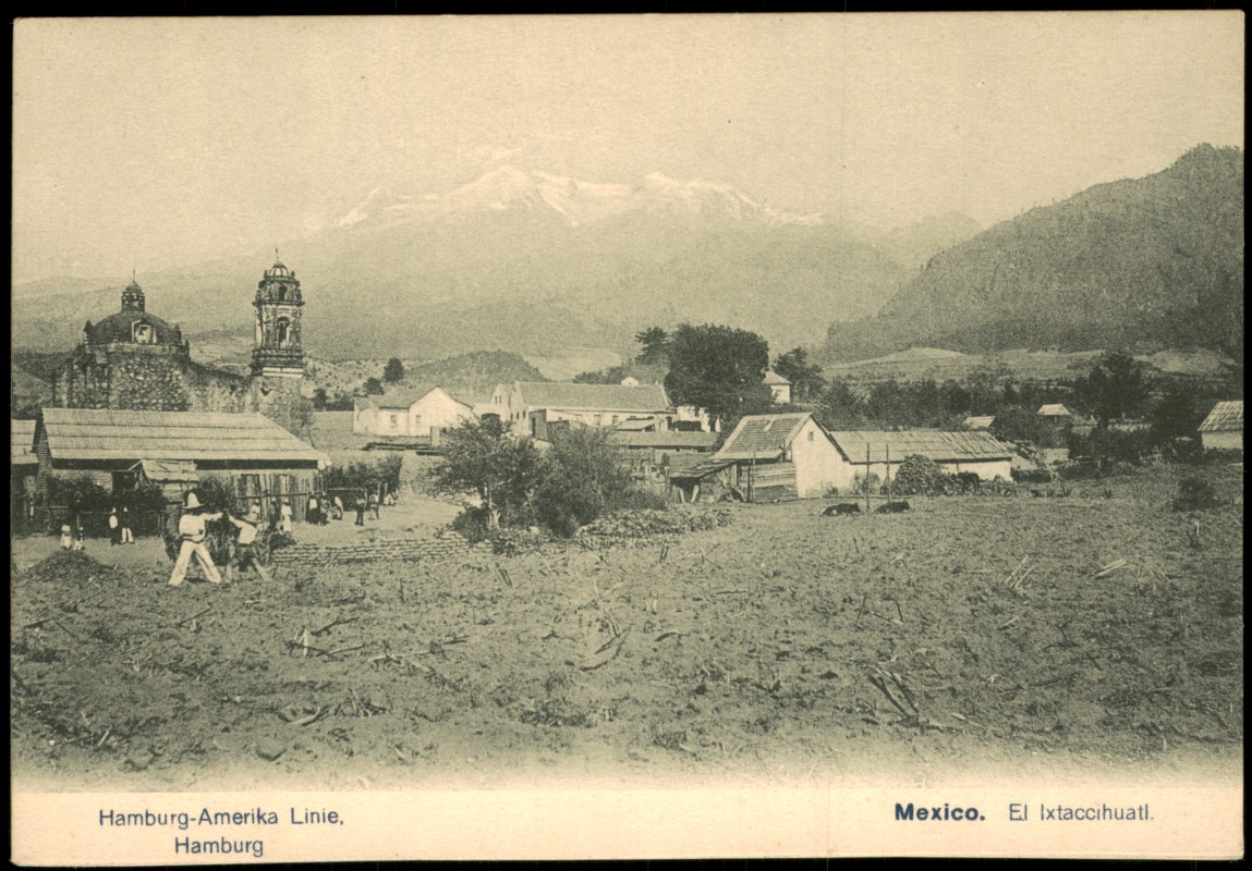 vergrößern: Bildseite historische Ansichtskarte von 1910: Vulkan El Ixtaccihuatl:: Puebla (Mexico)