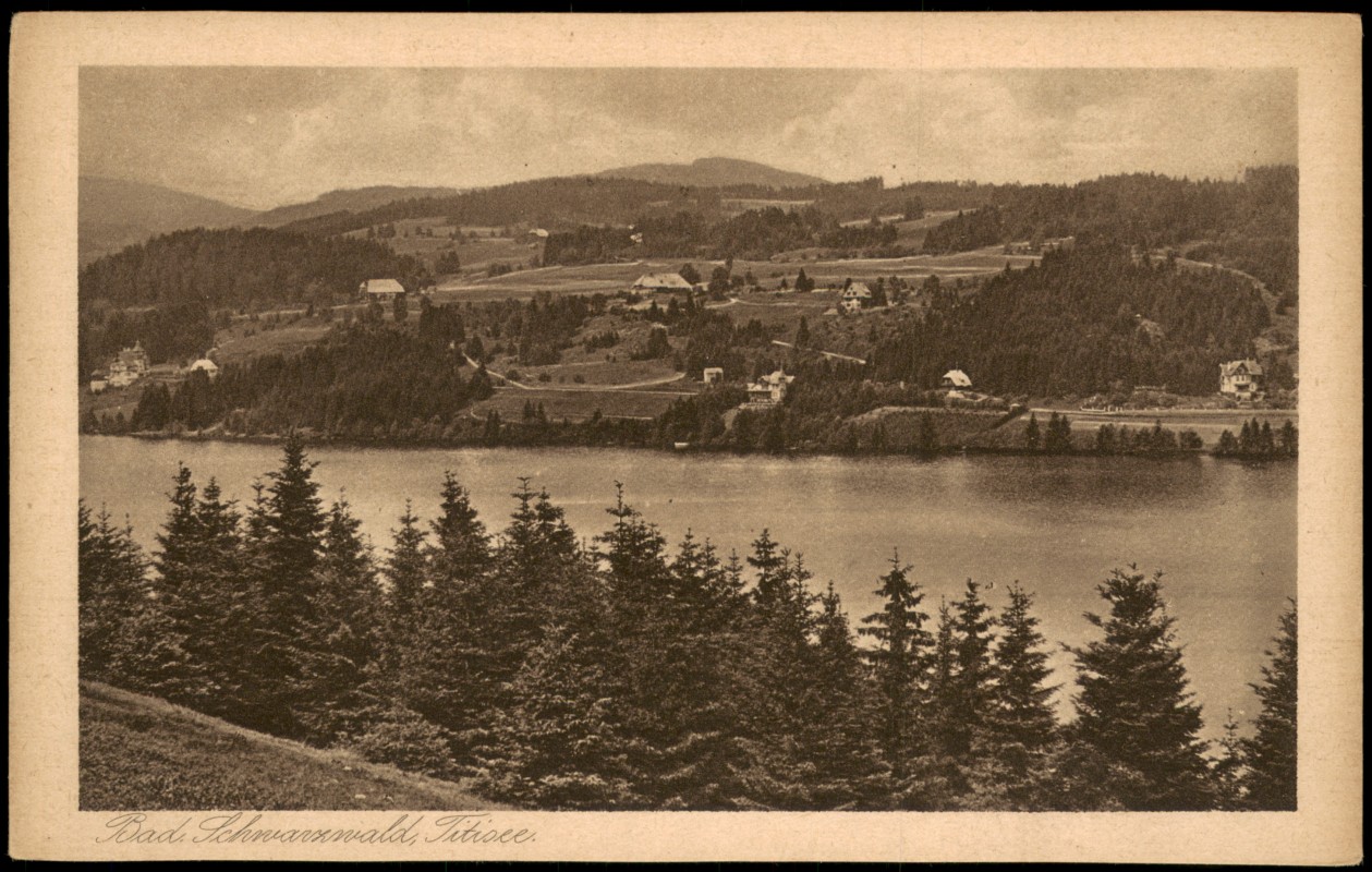 vergrößern: Bildseite historische Ansichtskarte von 1940: Badeparadies Schwarzwald:: Titisee-Neustadt