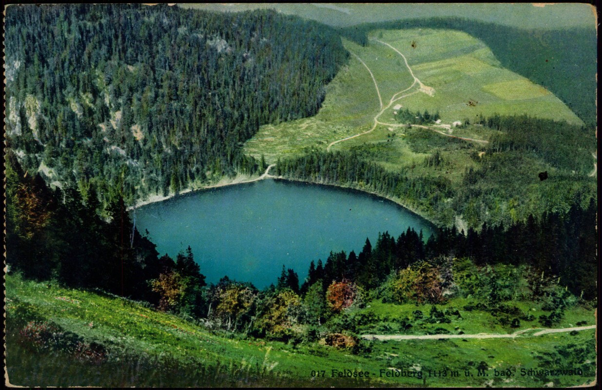 vergrößern: Bildseite historische Ansichtskarte von 1910: Feldsee im Schwarzwald (Black Forrest):: Feldberg (Schwarzwald)
