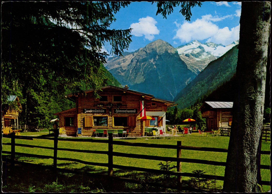 zoom: Image side vintage Postcard from 1978: Jausenstation Himmelwand:: Bad Gastein