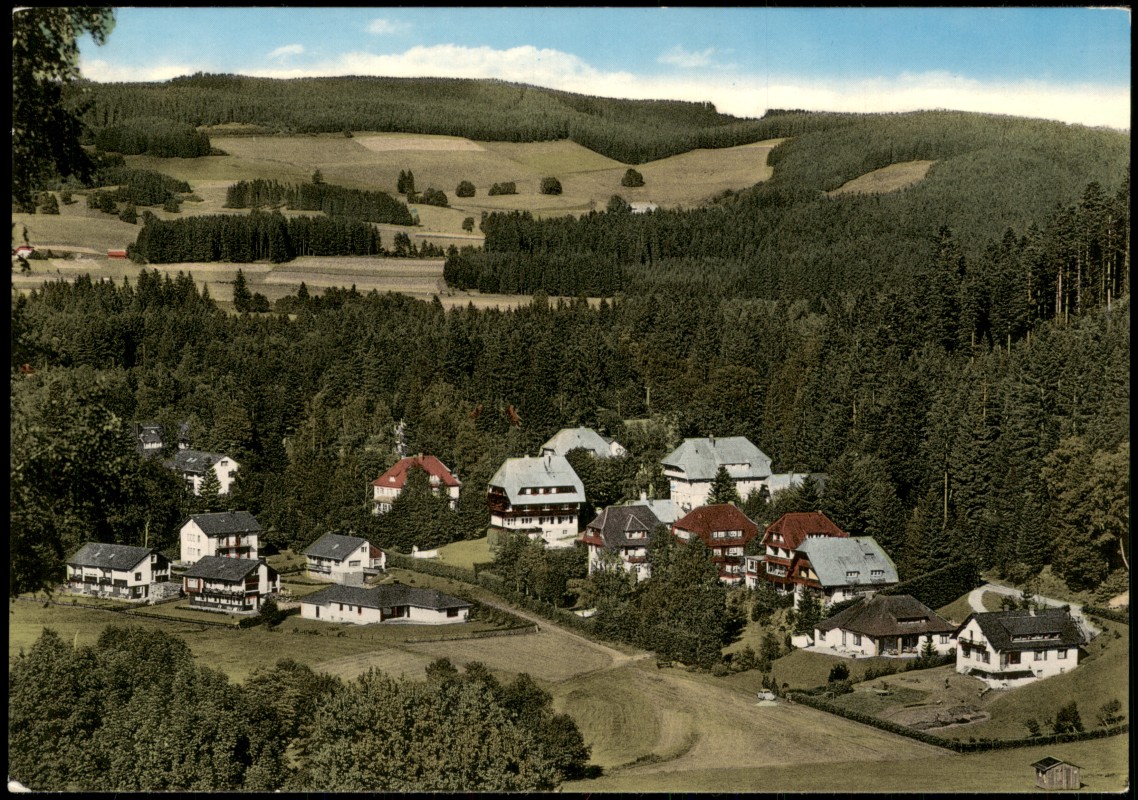 vergrößern: Bildseite historische Ansichtskarte von 1971: Blick auf den Ort:: Hinterzarten
