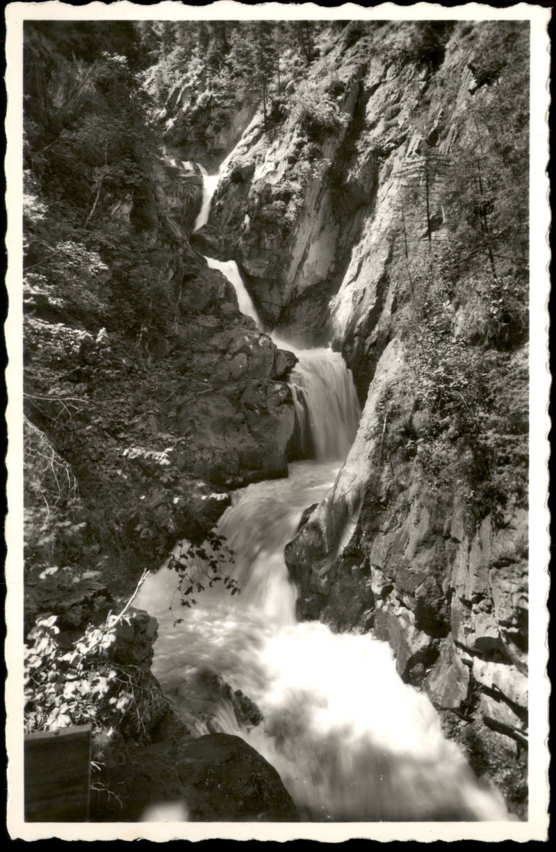 zoom: Image side vintage Postcard from 1950: Stechelberg Sefinenfälle Wasserfall Waterfall:: Stechelberg