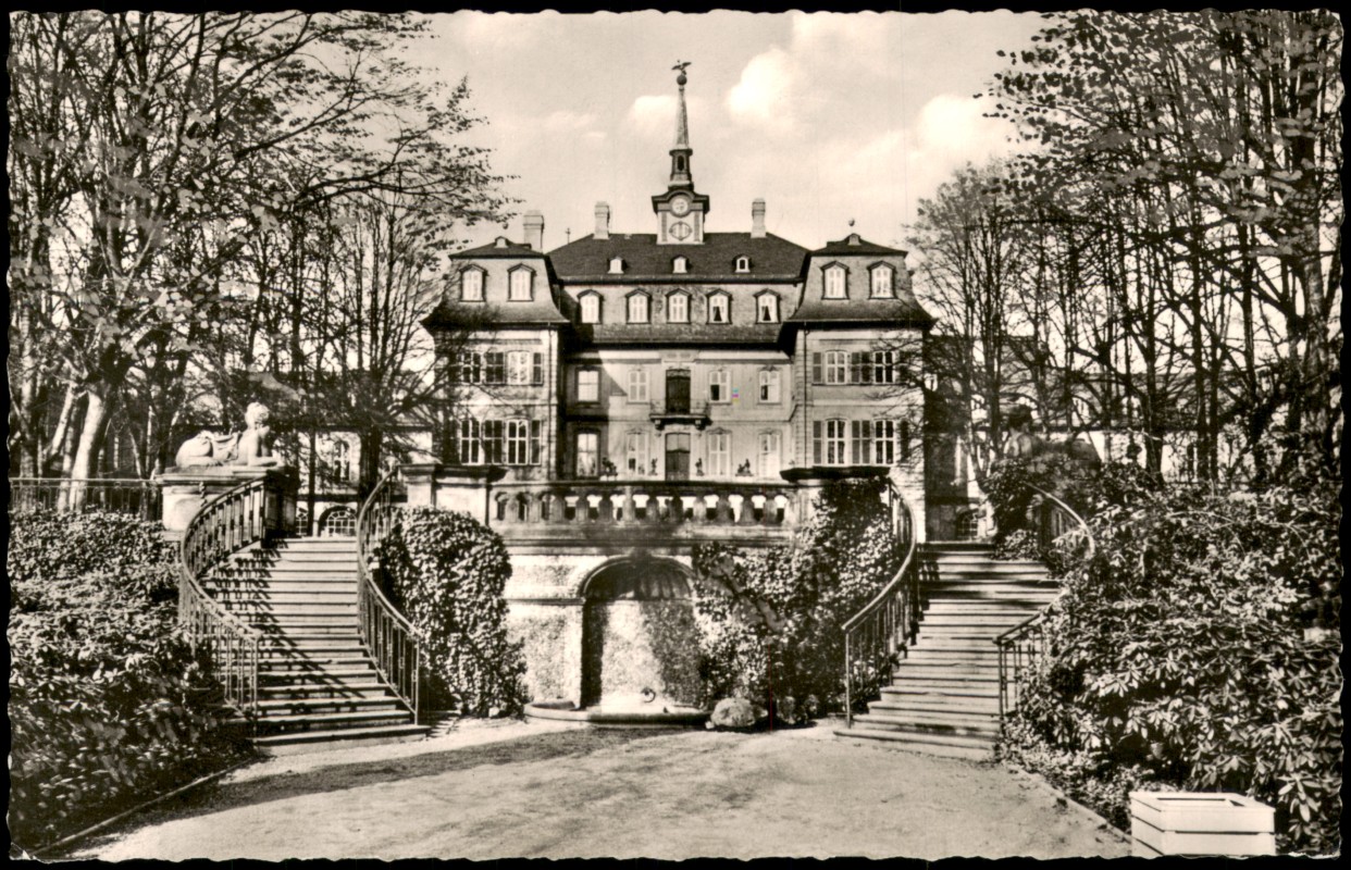 zoom: Image side vintage Postcard from 1959: Bolongaro-Palast:: Höchst-Frankfurt am Main