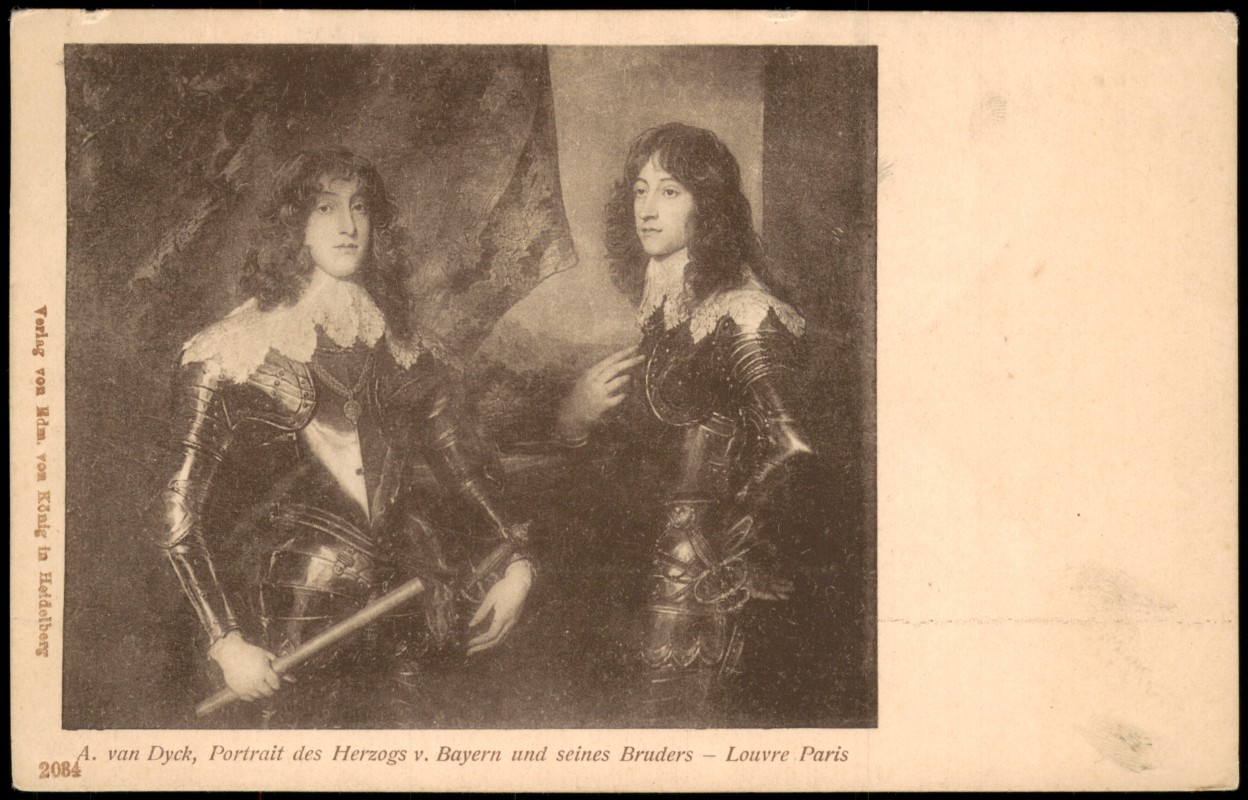 zoom: Image side vintage Postcard from 1910: Portrait des Herzogs von Bayern und seines Bruders::