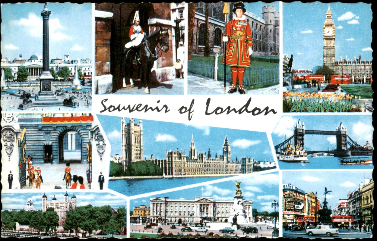 vergrößern: Bildseite historische Ansichtskarte von 1973: Stadtteilansichten Fotoansichten:: London