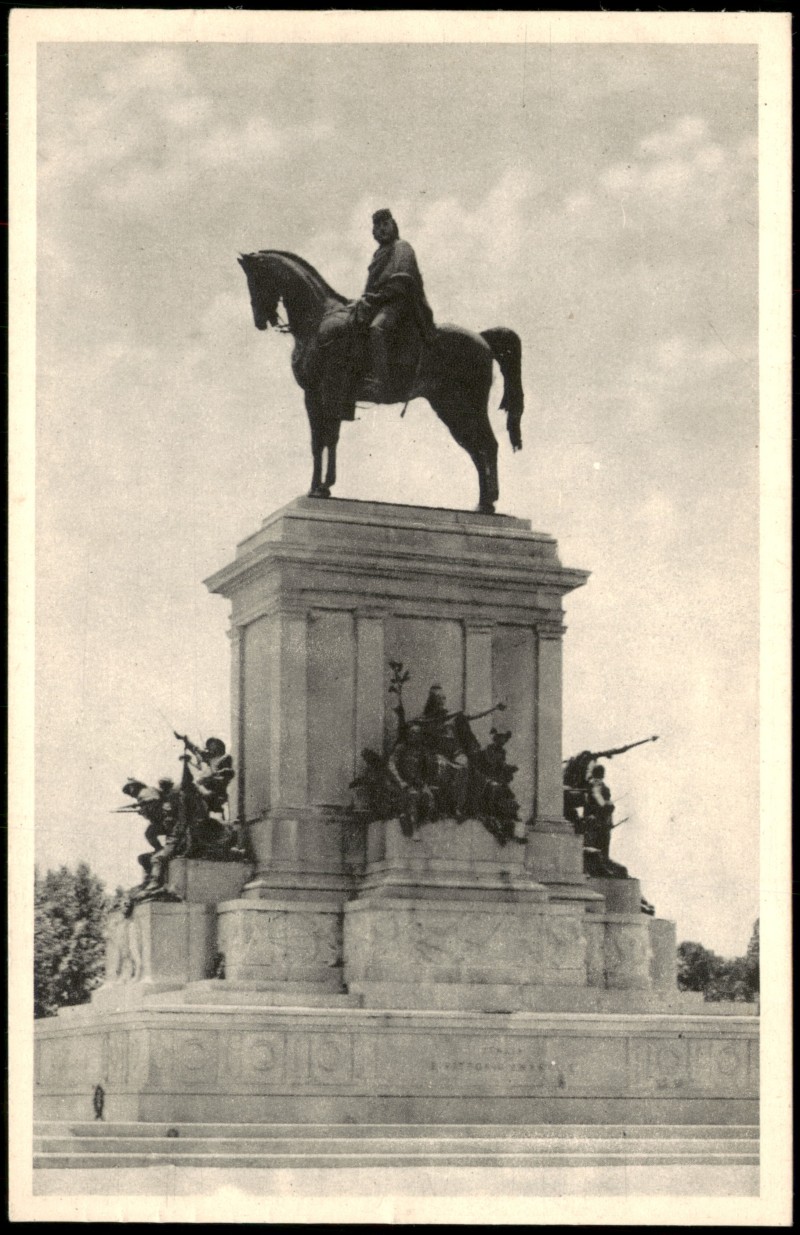 vergrößern: Bildseite historische Ansichtskarte von 1929: Monumento a Giuseppe Garibaldi:: Rom