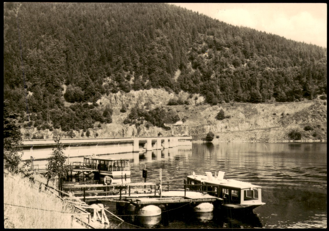 vergrößern: Bildseite historische Ansichtskarte von 1969: Hohenwartetalsperre (Kr. Saalfeld) zur DDR-Zeit:: Hohenwarte-Kaulsdorf