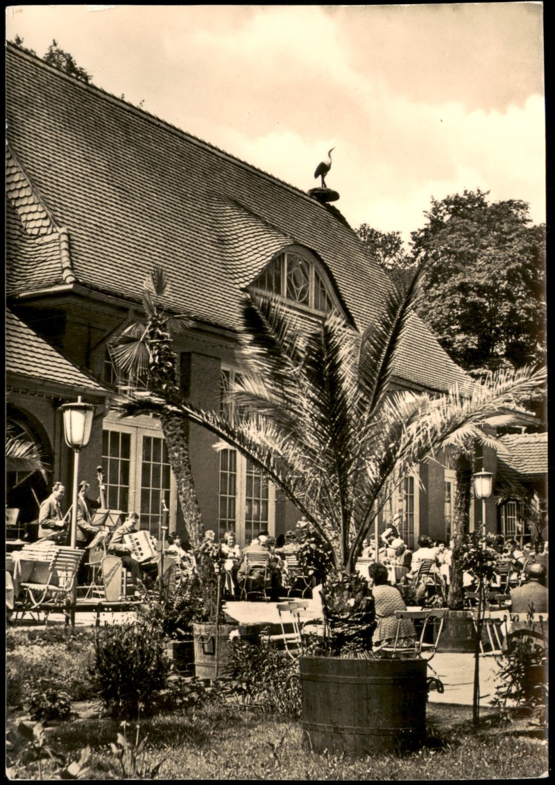 vergrößern: Bildseite historische Ansichtskarte von 1967: Konsum-Gastgaststätte Storchmühle zur DDR-Zeit:: Wernigerode