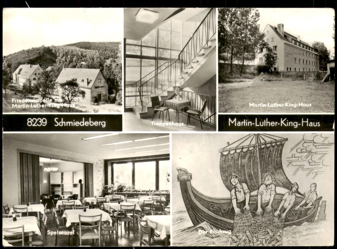 vergrößern: Bildseite historische Ansichtskarte von 1980: DDR MB mit Rüstzeitenheim des Bundes Evangel. Freikirchen Gemeinden in der DDR:: Schmiedeberg (Erzgebirge)-Dippoldiswalde