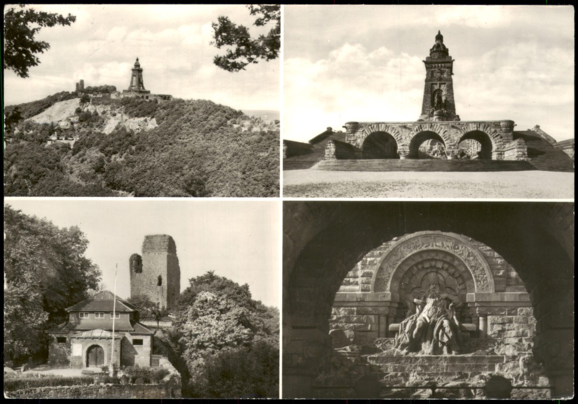 vergrößern: Bildseite historische Ansichtskarte von 1980: Kyffhäuser DDR Mehrbildkarte:: Rottleben (Thüringen)