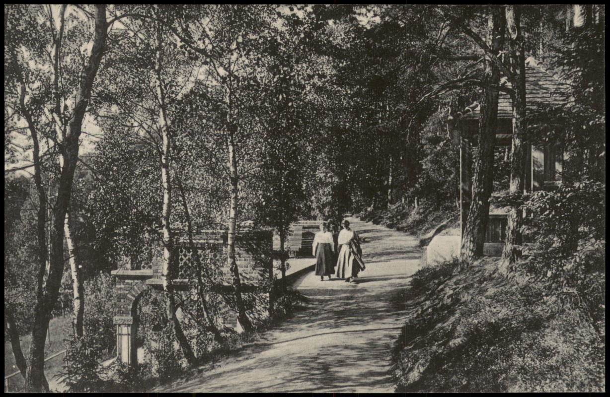 zoom: Image side vintage Postcard from 1917: Weg an der Betty-Bank:: Bad Elster