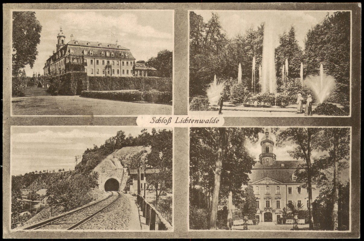 zoom: Image side vintage Postcard from 1917: Schloß Lichtenwalde 4 Bild:: Lichtenwalde-Niederwiesa