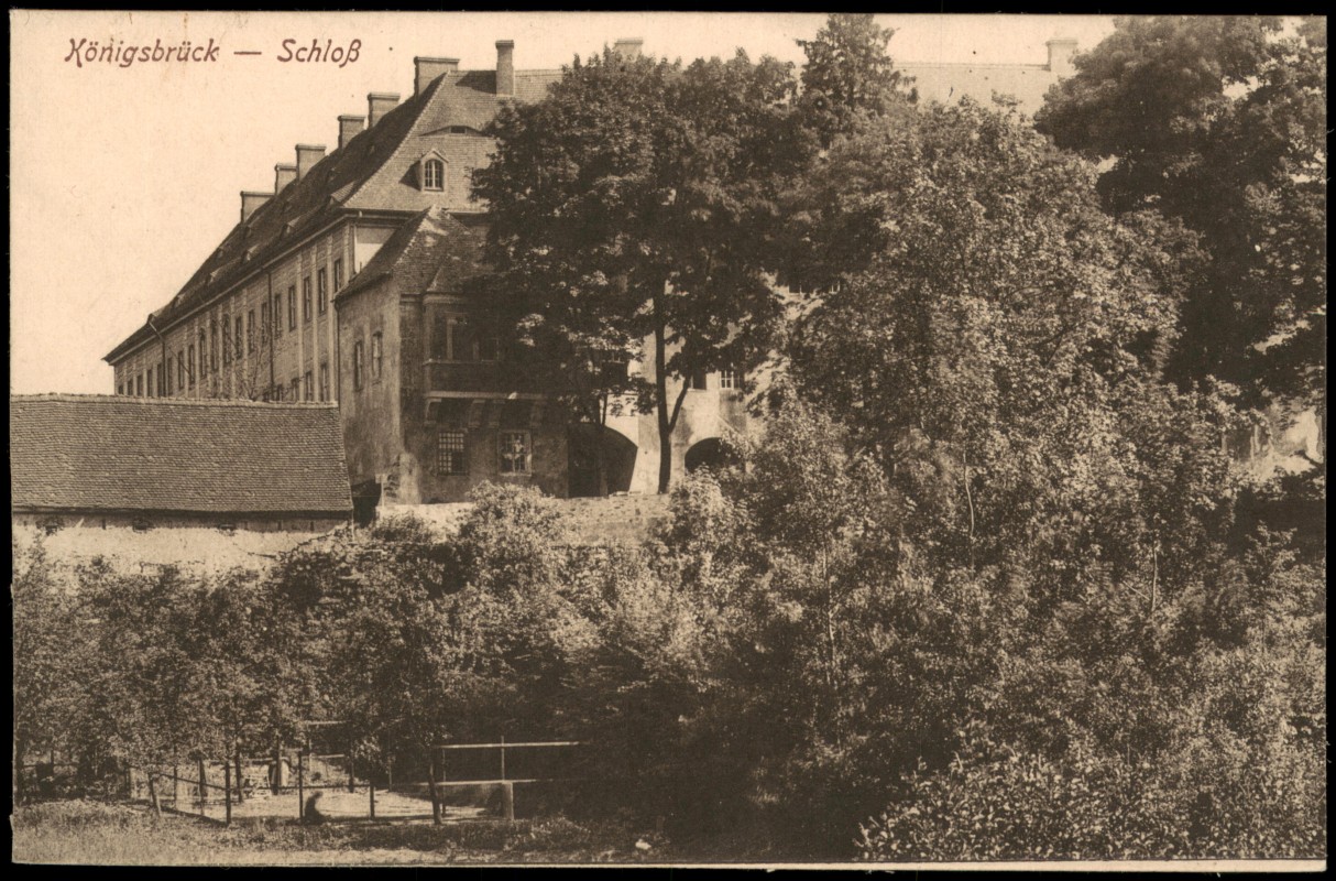zoom: Image side vintage Postcard from 1916: Seitenansicht - Schloß:: Königsbrück