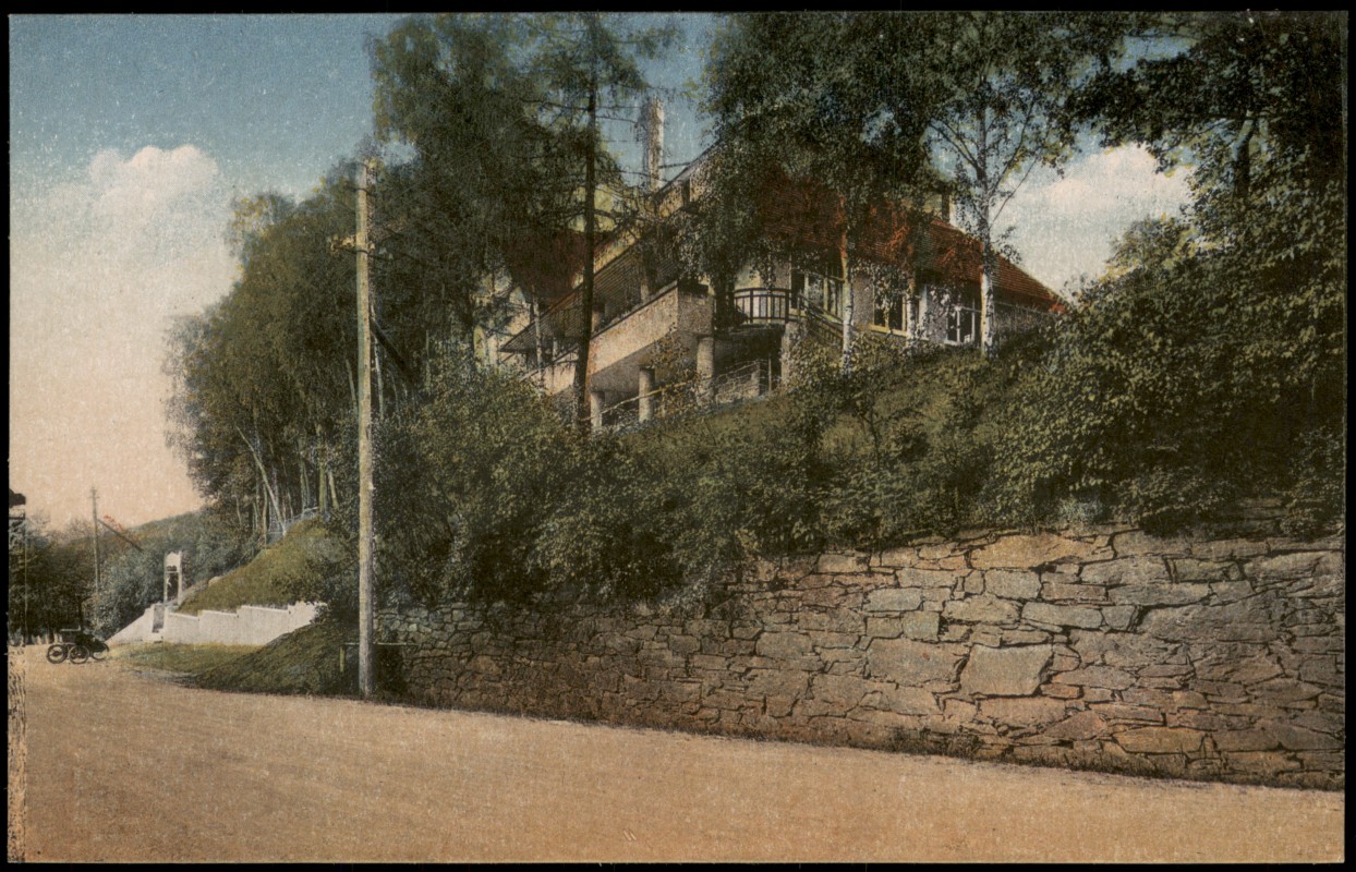 vergrößern: Bildseite historische Ansichtskarte von 1916: Kurhaus Finkenburg, Zschopau.:: Zschopau