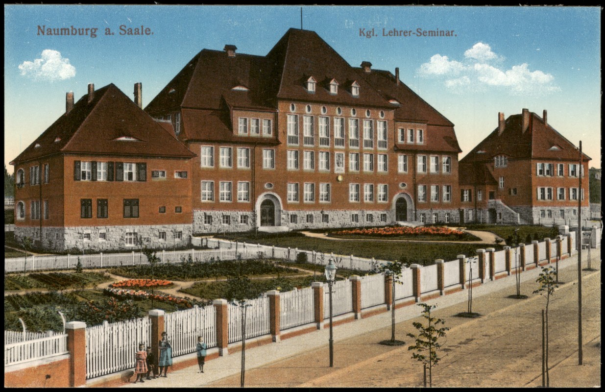 zoom: Image side vintage Postcard from 1914: Kgl. Lehrer-Seminar.:: Naumburg (Saale)